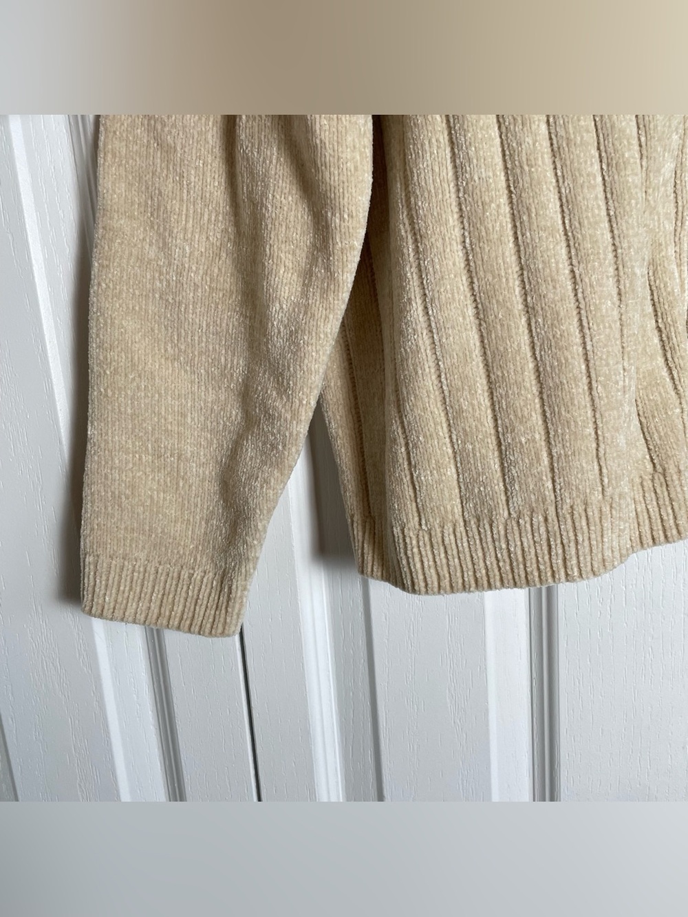 Alfred Dunner Cable Knit Zip Front Cardigan Sweater Womens XL Cream Classic Soft - Picture 4 of 10
